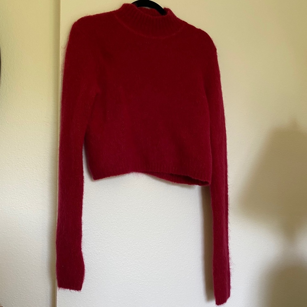 Vintage express mohair crop mock neck